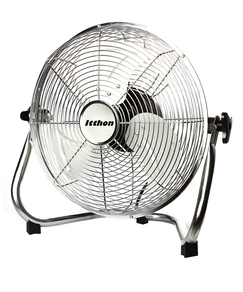 Ventilador de chão com 35 cm de diâmetro. cromada