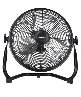 Ventilador de chão com 35 cm de diâmetro. preto