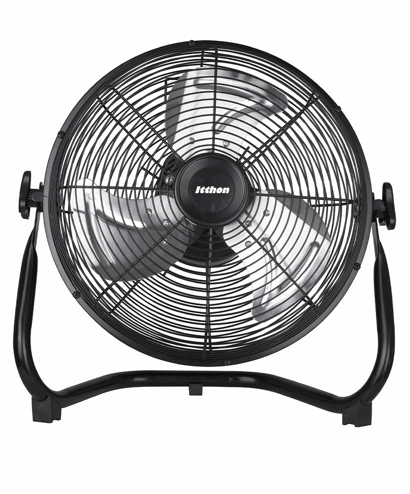 Ventilador de chão com 35 cm de diâmetro. preto