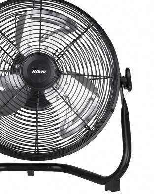 Ventilador de chão com 35 cm de diâmetro. preto