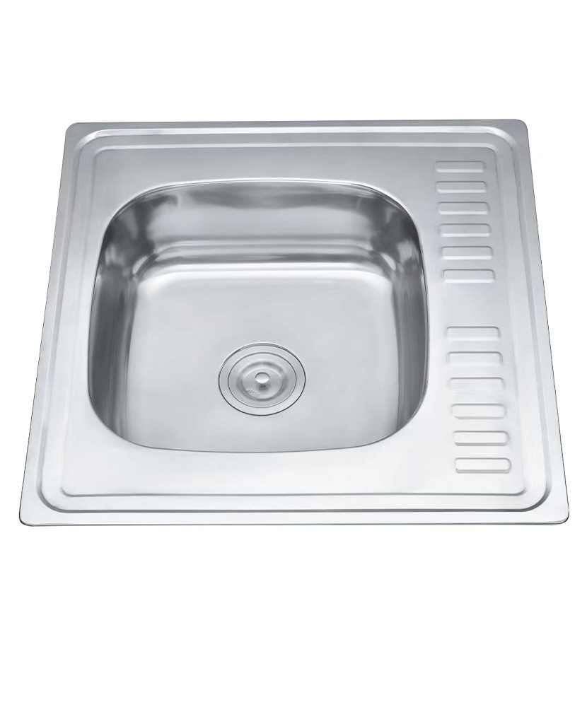 Single bowl sink with drainer + valve