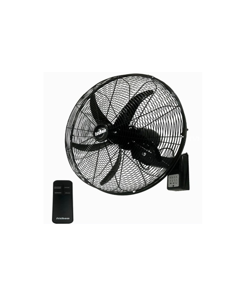 Ventilador de pared 50cm dia. negro
