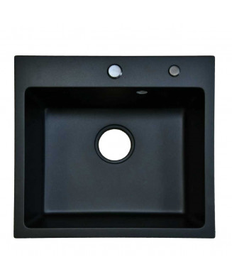 Fregadero de cuarzo negro +...
