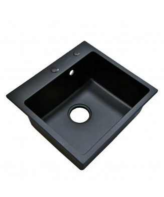Fregadero de cuarzo negro + válvula