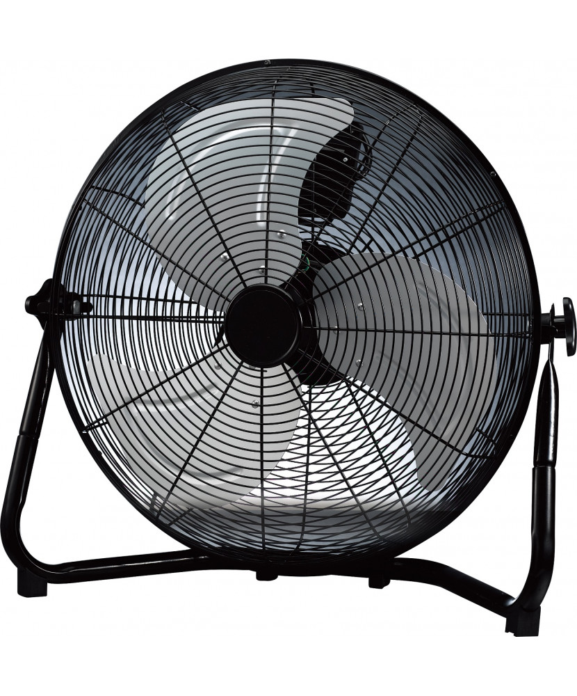 Ventilador de chão com 45 cm de diâmetro. preto