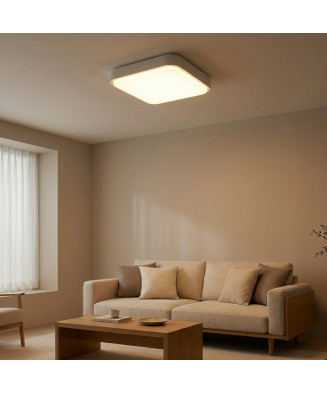 Plafón LED cuadrado de 50 cm.