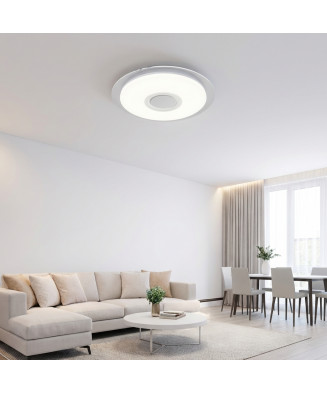Plafón LED RGB con altavoz.
