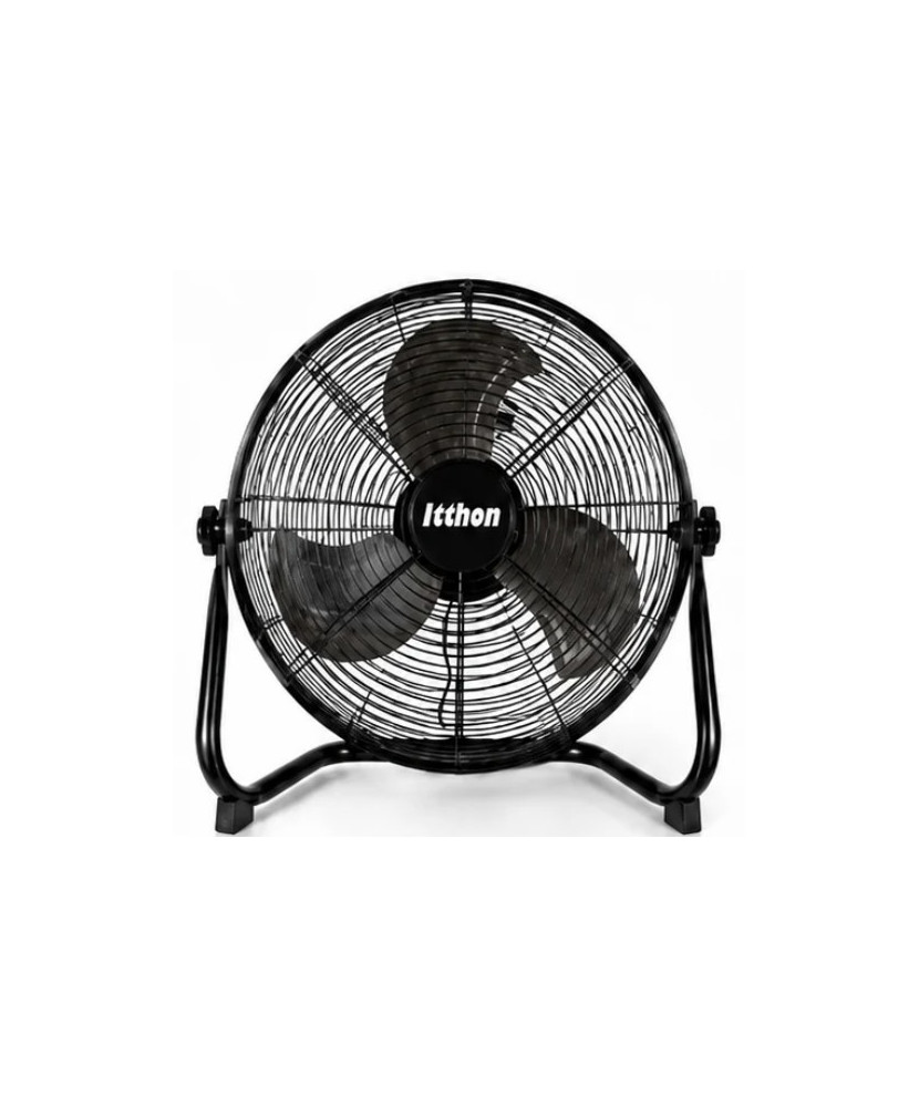 Ventilador de chão com 45 cm de diâmetro. preto